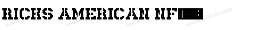 ricks american nf字体转换